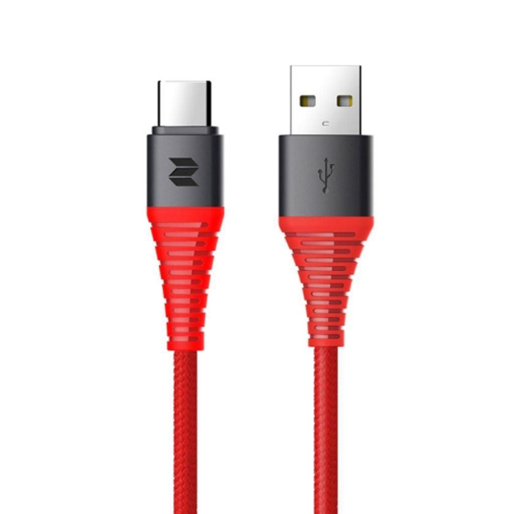 ROCK Z10 Hi-Tensile Type-C  Charge & Sync Round Cable (BLACK), [product_vandor]